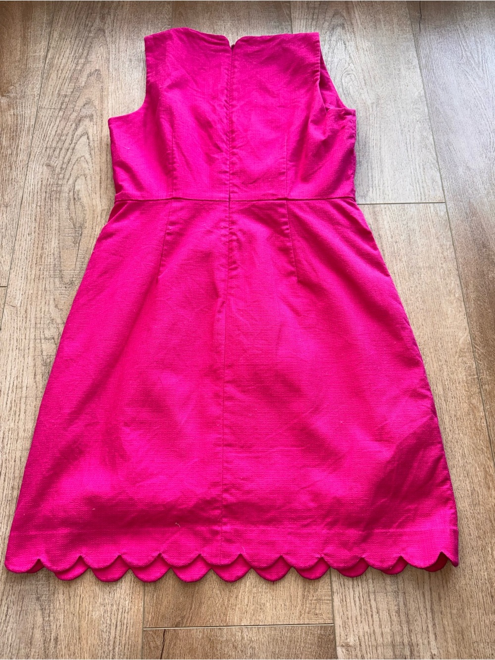 Women’s Bright Pink Scallop-Hem Formal Dress